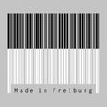 Barcode set the color of Freiburg flag, The canton of Switzerland