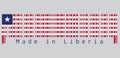 Barcode set the color of Liberia flag, Eleven horizontal stripes of red and white with white star on a blue field.