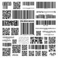 Barcode set on isolated background