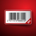Barcode sticker with SALE tag. Vector Royalty Free Stock Photo