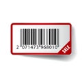 Barcode sticker with SALE tag. Vector Royalty Free Stock Photo