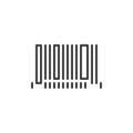 Barcode strip line icon