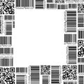Barcode style pattern frame Royalty Free Stock Photo