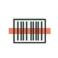 Barcode Symbol Package, Scanner Machine Process Royalty Free Stock Photo