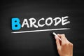 Barcode text on blackboard Royalty Free Stock Photo