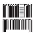 Barcode typeface font