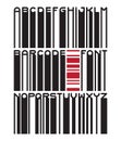 Barcode typeface font
