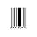 Barcode. Vector barcode. Macro photograph of a bar code. Royalty Free Stock Photo