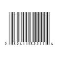 Barcode. Vector barcode. Macro photograph of a bar code. Royalty Free Stock Photo