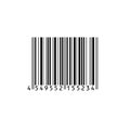 Barcode. Vector barcode. Macro photograph of a bar code. Royalty Free Stock Photo