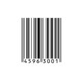 Barcode. Vector barcode. Macro photograph of a bar code. Royalty Free Stock Photo