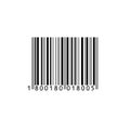 Barcode. Vector barcode. Macro photograph of a bar code. Royalty Free Stock Photo