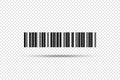 Barcode - vector icon. Bar code on transparent background