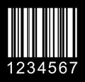 Barcode vector icon. Bar code for web flat design. Isolated illustration Royalty Free Stock Photo