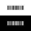 Barcode vector icon on white and black background