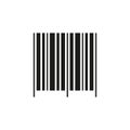 Barcode vector symbol. Parallel black lines. Minimalist scanning pattern. Retail code illustration. Royalty Free Stock Photo