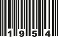 Barcode 1954 vector vector