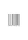 A barcode with vertical black lines of varying widths against a white background. Royalty Free Stock Photo