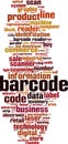 Barcode word cloud Royalty Free Stock Photo