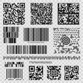 Barcodes and qr codes Royalty Free Stock Photo