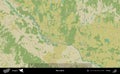 Barcsi jaras outlined, Hungary. Topographic Humanitarian Royalty Free Stock Photo