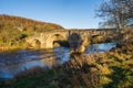 Barden Bridge on the River Wharfe in the Yorkshire Dales Royalty Free Stock Photo