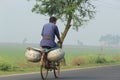 Village farming land and village lifestyle of farmers and villegers