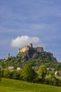 Bardi castle (Castello di Bardi) with town, province of Parma, Emilia Romagna Royalty Free Stock Photo
