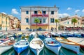 The colorful villages on the Garda Lake Royalty Free Stock Photo