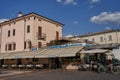 Bardolino, Italy - July 11, 2022 - the historic center of Bardolino on Lake Garda on a summer afternoon