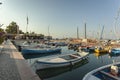 Port on Garda Lake of Bardolino with colored boats 9 Royalty Free Stock Photo