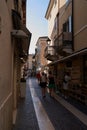Bardolino, Italy - July 11, 2022 - the historic center of Bardolino on Lake Garda on a summer afternoon