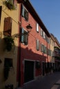 Bardolino, Italy - July 11, 2022 - the historic center of Bardolino on Lake Garda on a summer afternoon