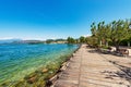 Bardolino Verona Veneto Italy - Promenade on Lakeshore of Lake Garda