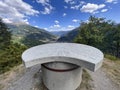 Bardonecchia table in orographic stone with indicated mountains and heights