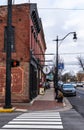 Bardstown, Kentucky, USA January 26, 2024 A view of North Third Street with businesses and parked cars