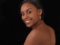 Bare Back Portrait Young African American Woman Royalty Free Stock Photo