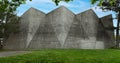 Bare concrete vaulted wall - an iconic brutalist architecture