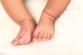 Feet of newborn baby boy Royalty Free Stock Photo