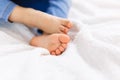 Bare feet of newborn baby Royalty Free Stock Photo