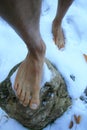 Bare Feet In Snow