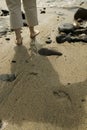 Bare Foot on Beach