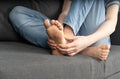 Bare Foot Closeup, Teenager Feet, Barefoot Massage, Foot Pain Concept