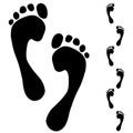 Bare foot print Royalty Free Stock Photo