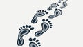 Bare Footprints Path, Personal Journey, Step by Step Progress, vector design Generative AI Royalty Free Stock Photo