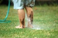 Bare muddy feet Royalty Free Stock Photo