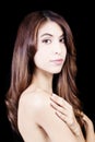 Bare Shoulder Portrait Skinny Attractive Latina Woman
