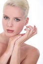 Bare shouldered blond Royalty Free Stock Photo