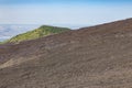 Bare slope of Mount Etna covered with ashes and stones, Sicily Royalty Free Stock Photo