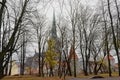 Bare trees in Skoone Bastion park, Tallinn